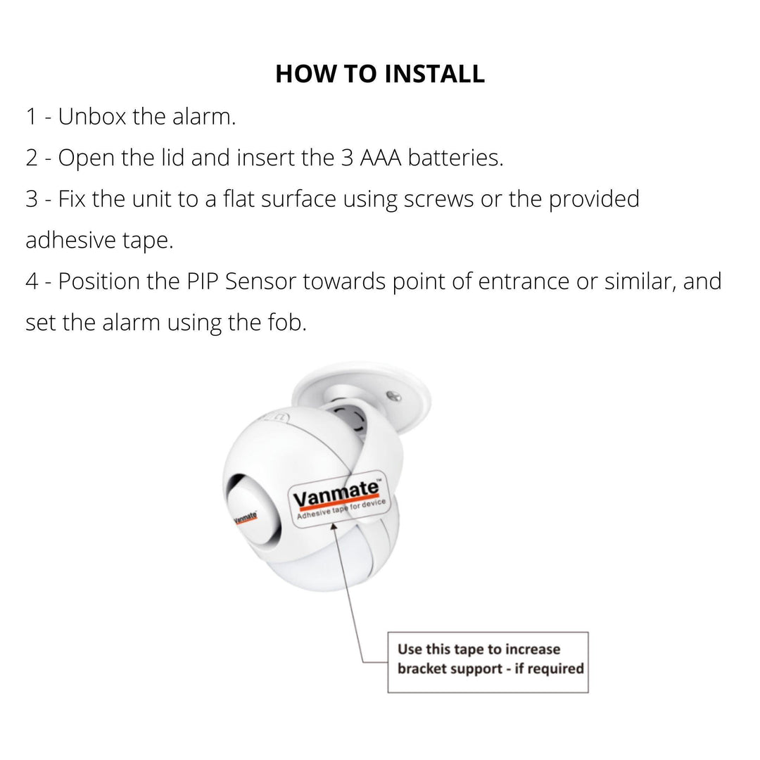 Vanmate Motion Alarm Easy Installation 
