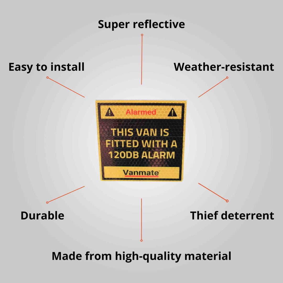 van alarm sticker