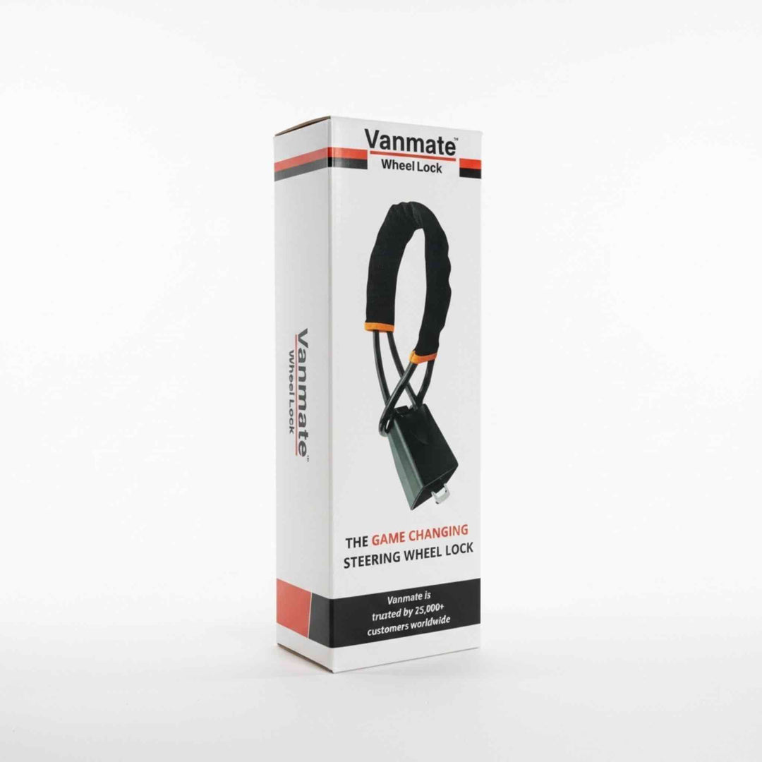 Vanmate steering wheel lock box packaging
