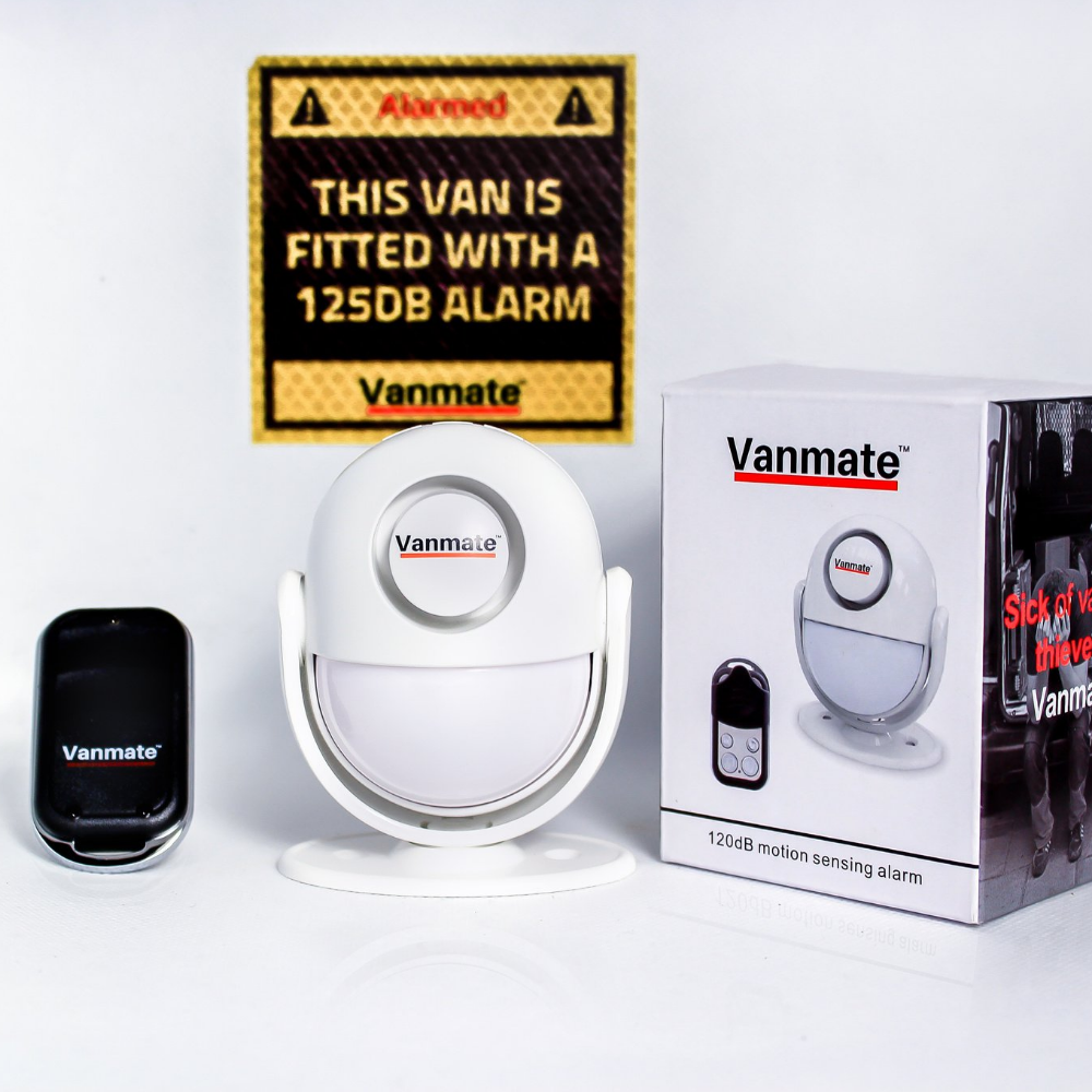 Vanmate Motion Van Alarm + Sticker Bundle